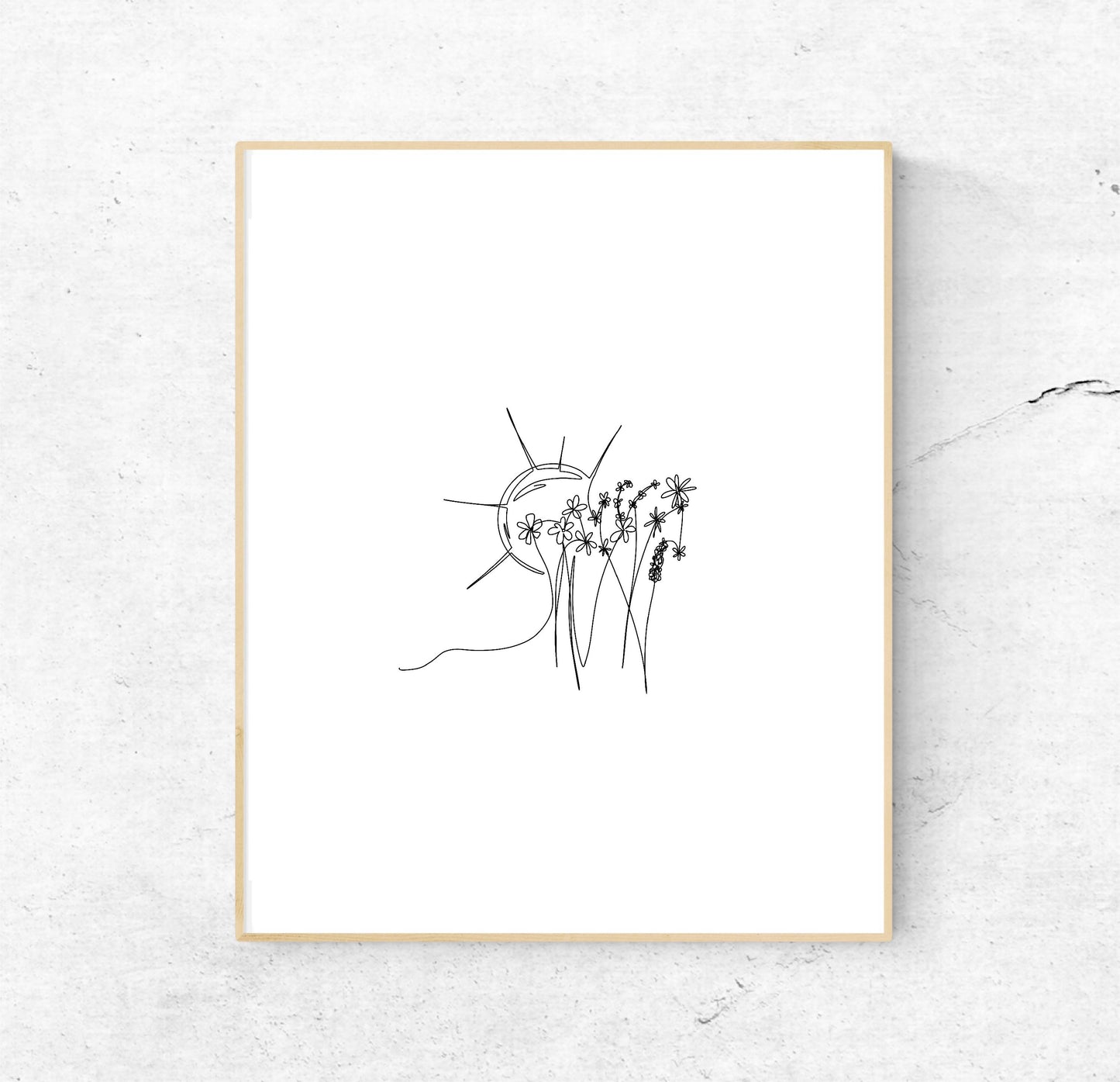 Happiness Single Line | 8x10 Unframed