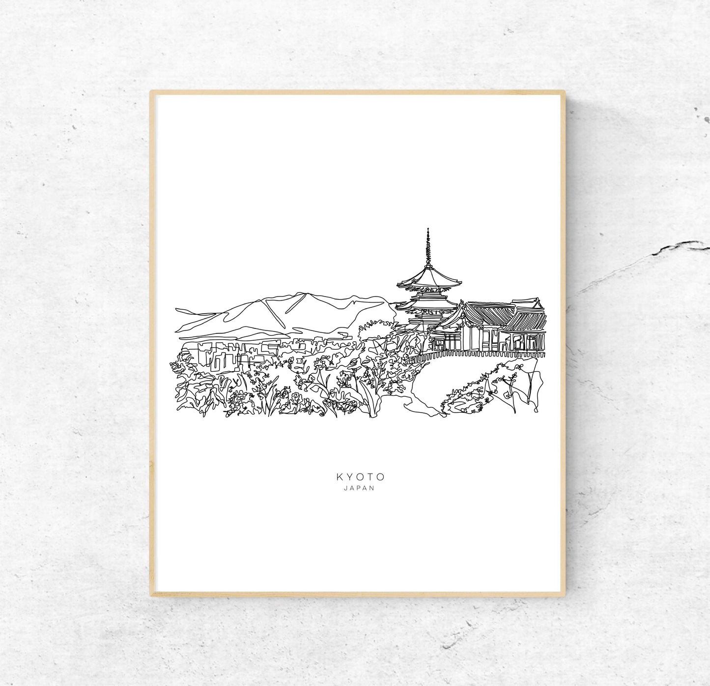 Kyoto Single Line | 8x10 Unframed