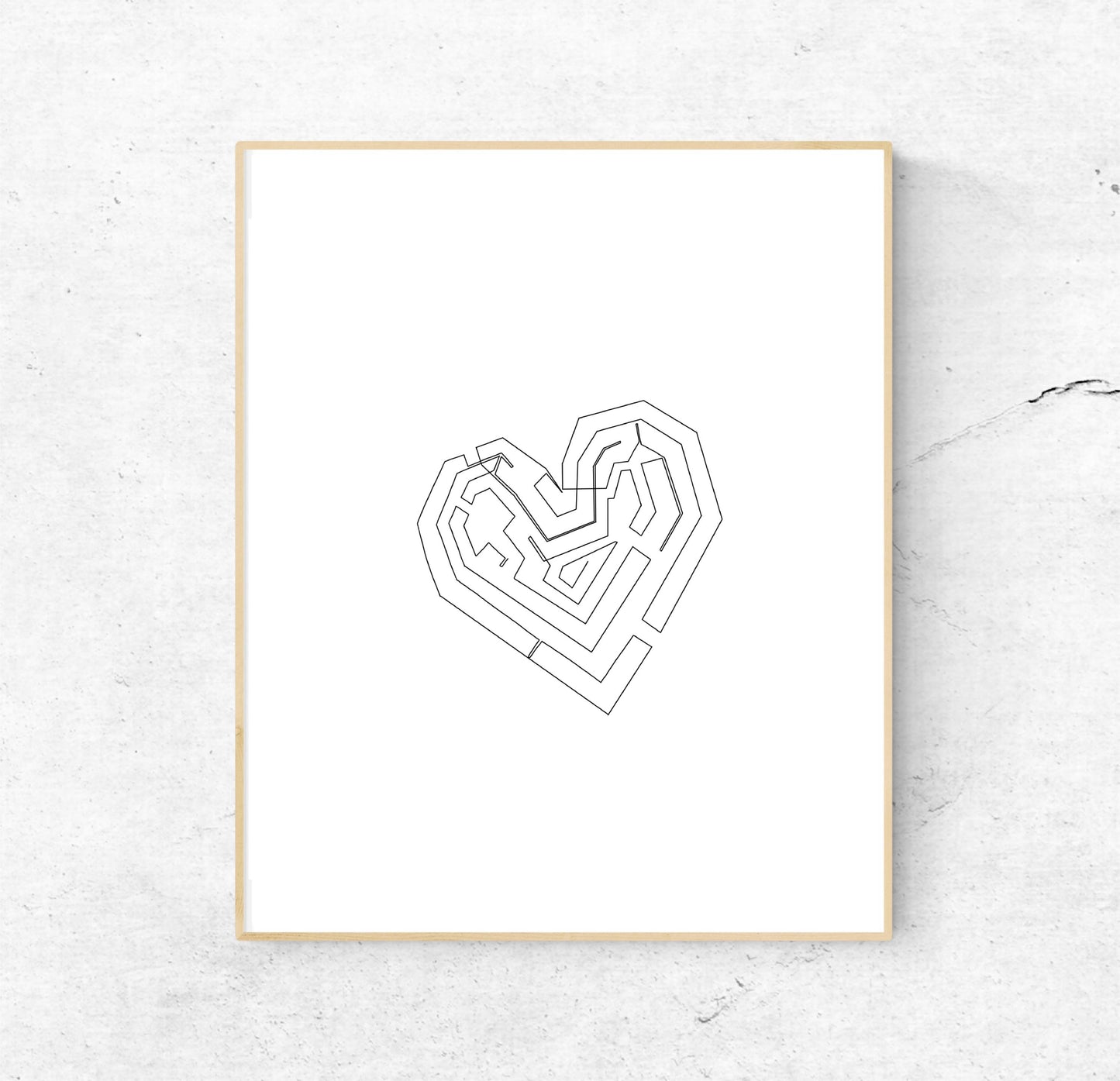 Labyrinth Single Line | 8x10 Unframed
