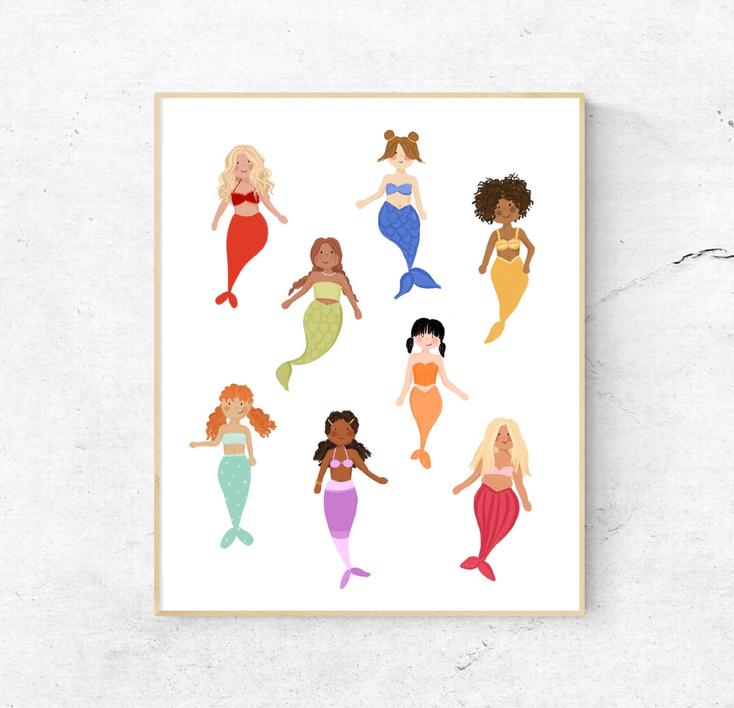 Mermaids Print | 8x10 Unframed