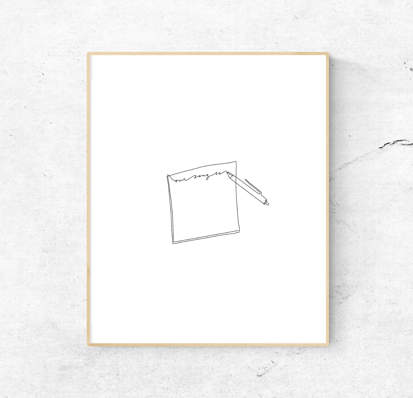 Our Song Single Line | 8x10 Unframed