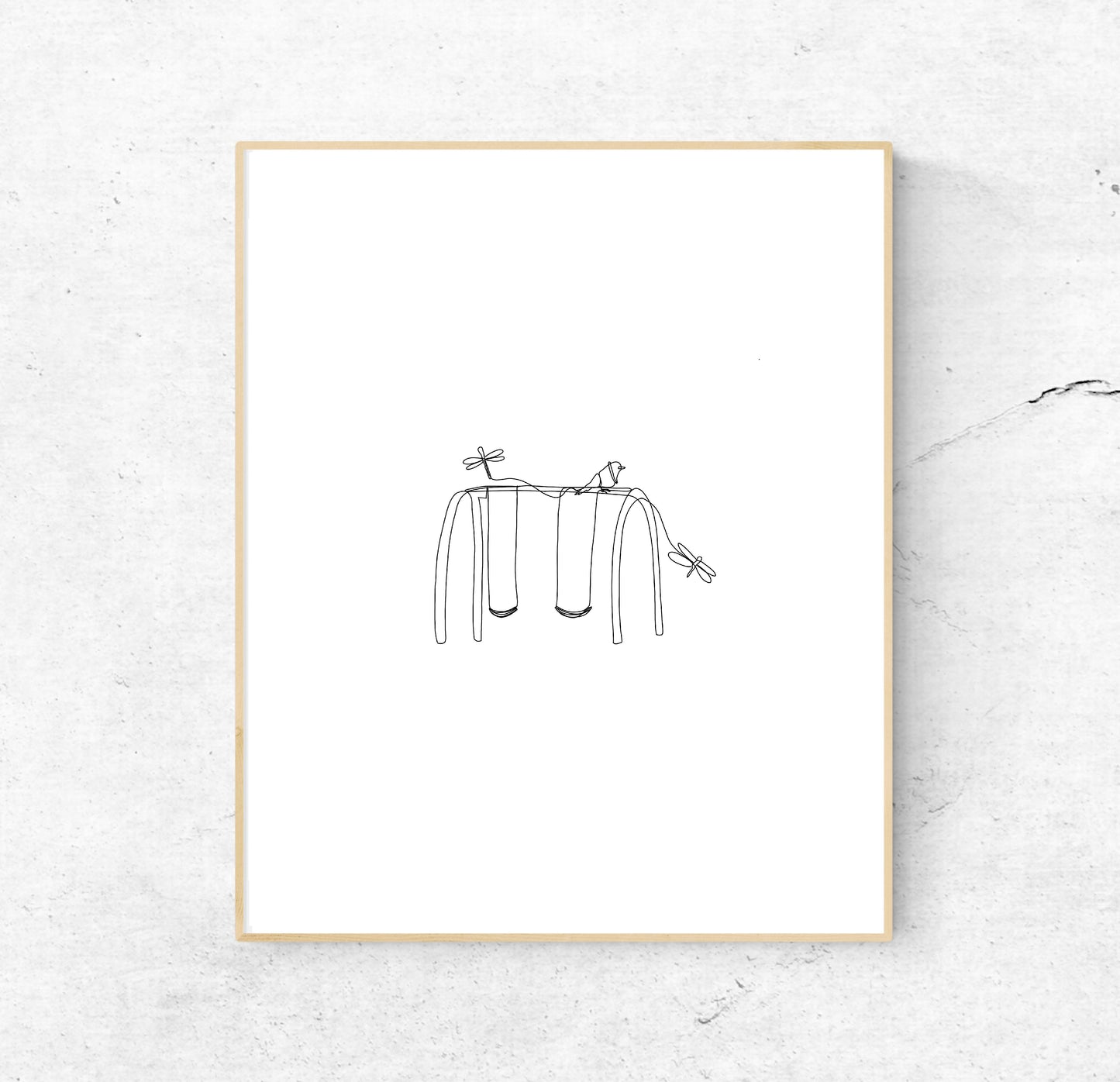 Robin Single-Line Print