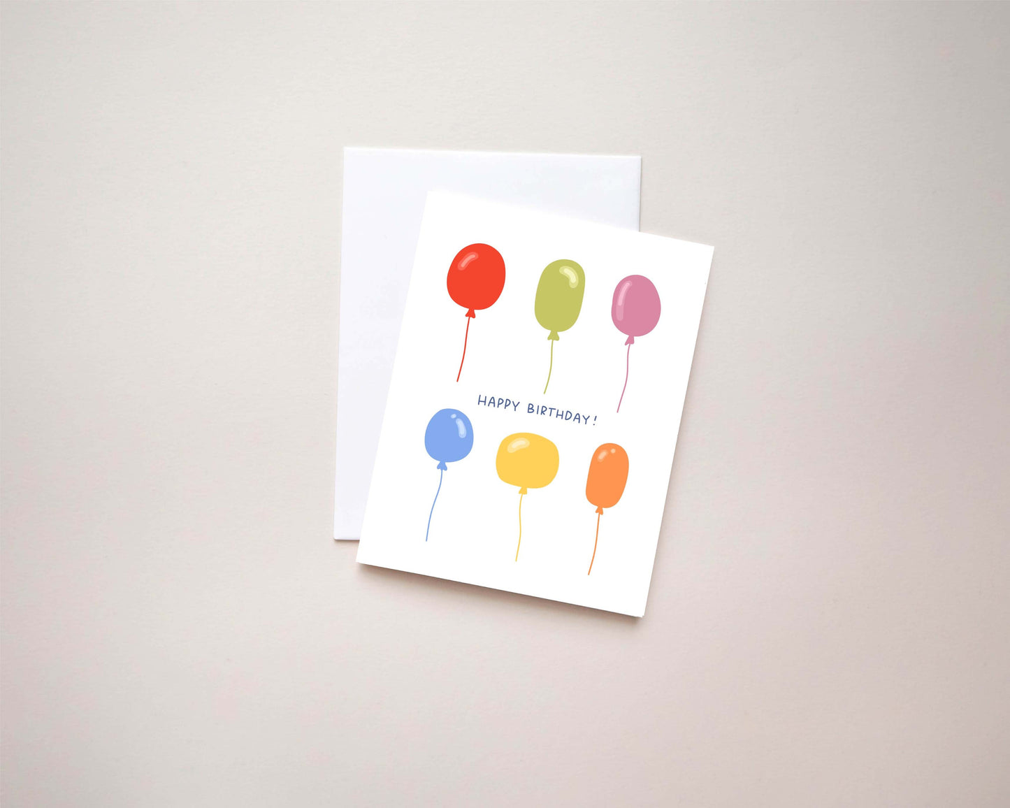 HBD 6 Balloons Card | 4.25x5.5 Folded
