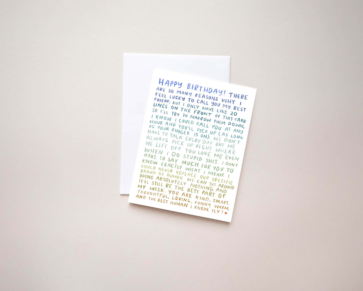 HBD Best Friend Card | 4.25x5.5 Folded