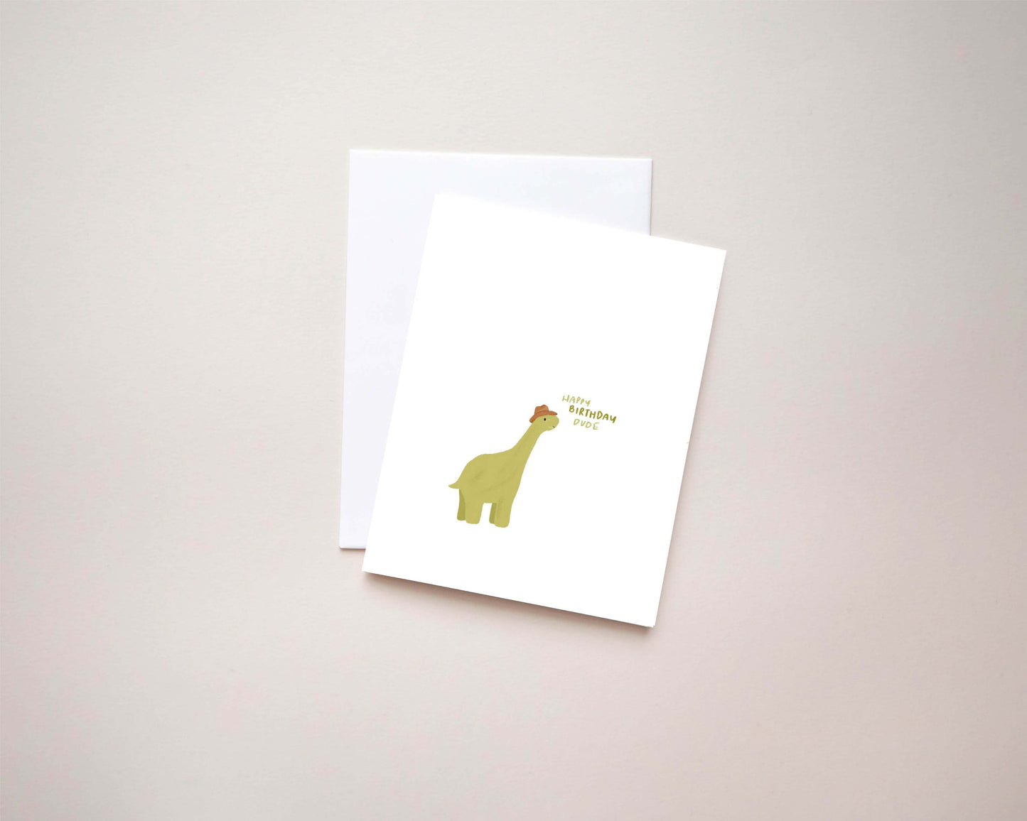 HBD Dude Dino Card | 4.25x5.5 Folded