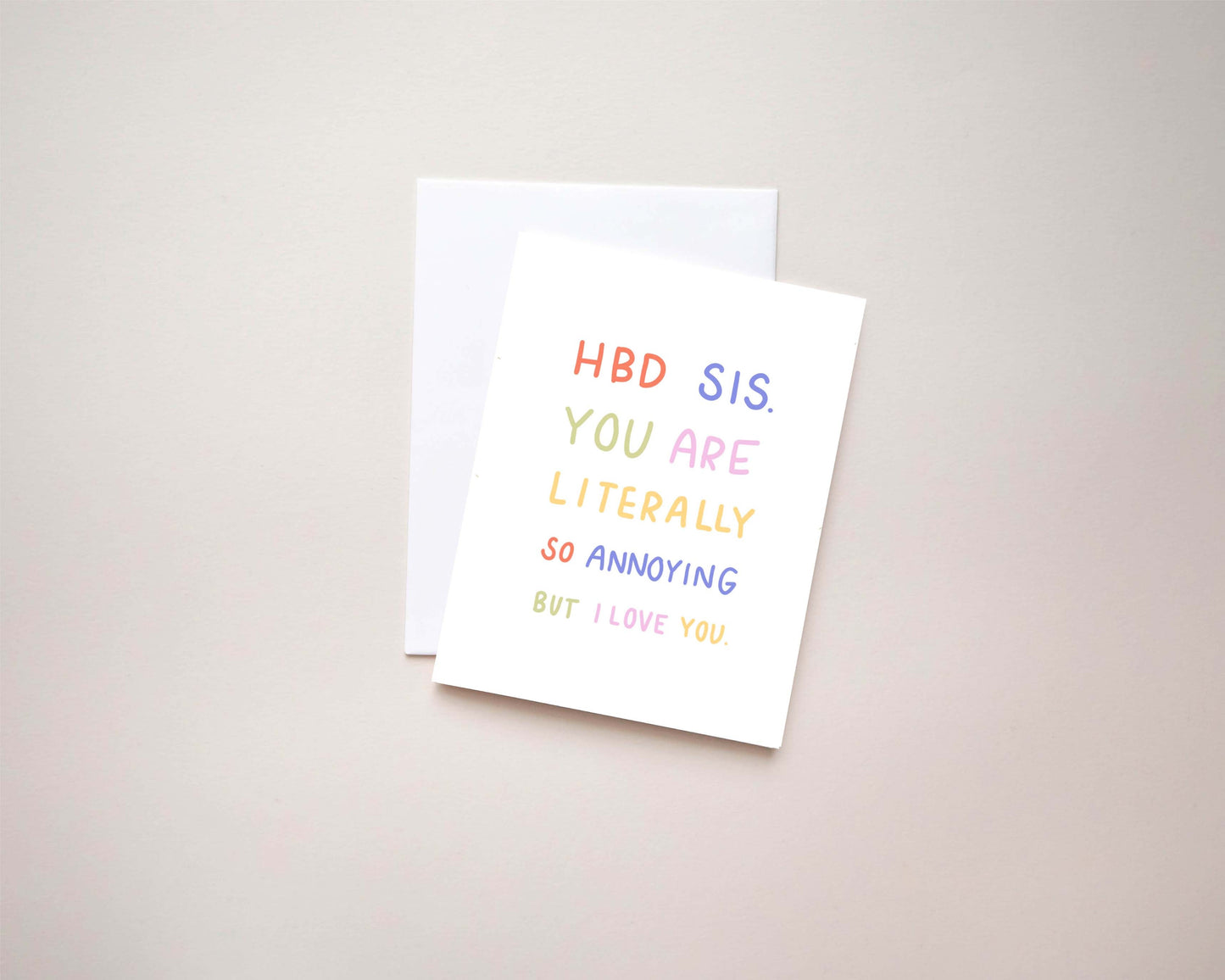 HBD Sister Card | 4.25x5.5 Folded
