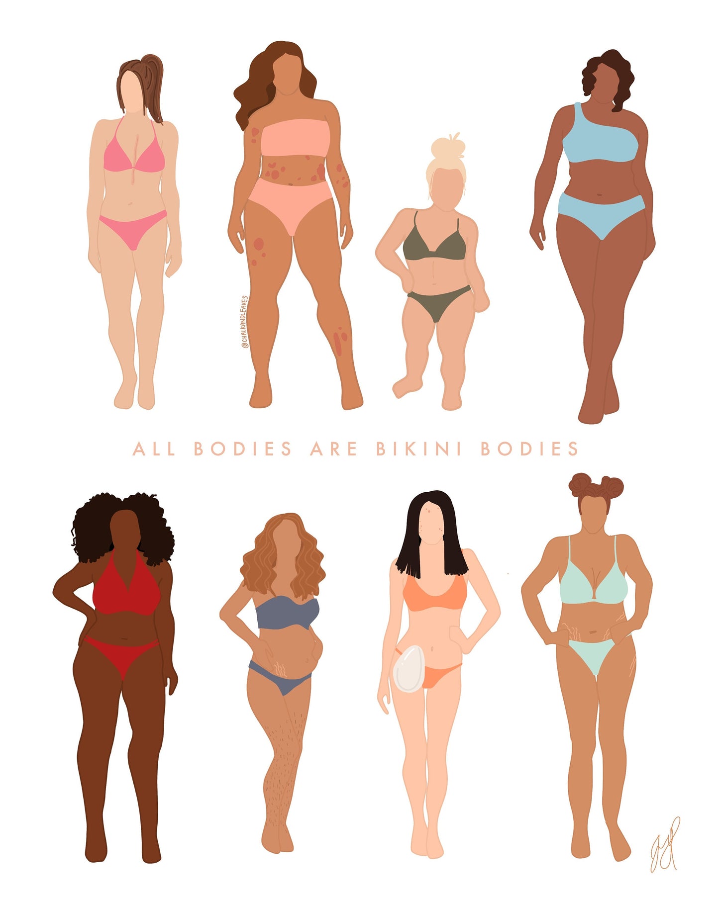All Bodies Are Bikini Bodies Art Print Edition 3 (Unframed)