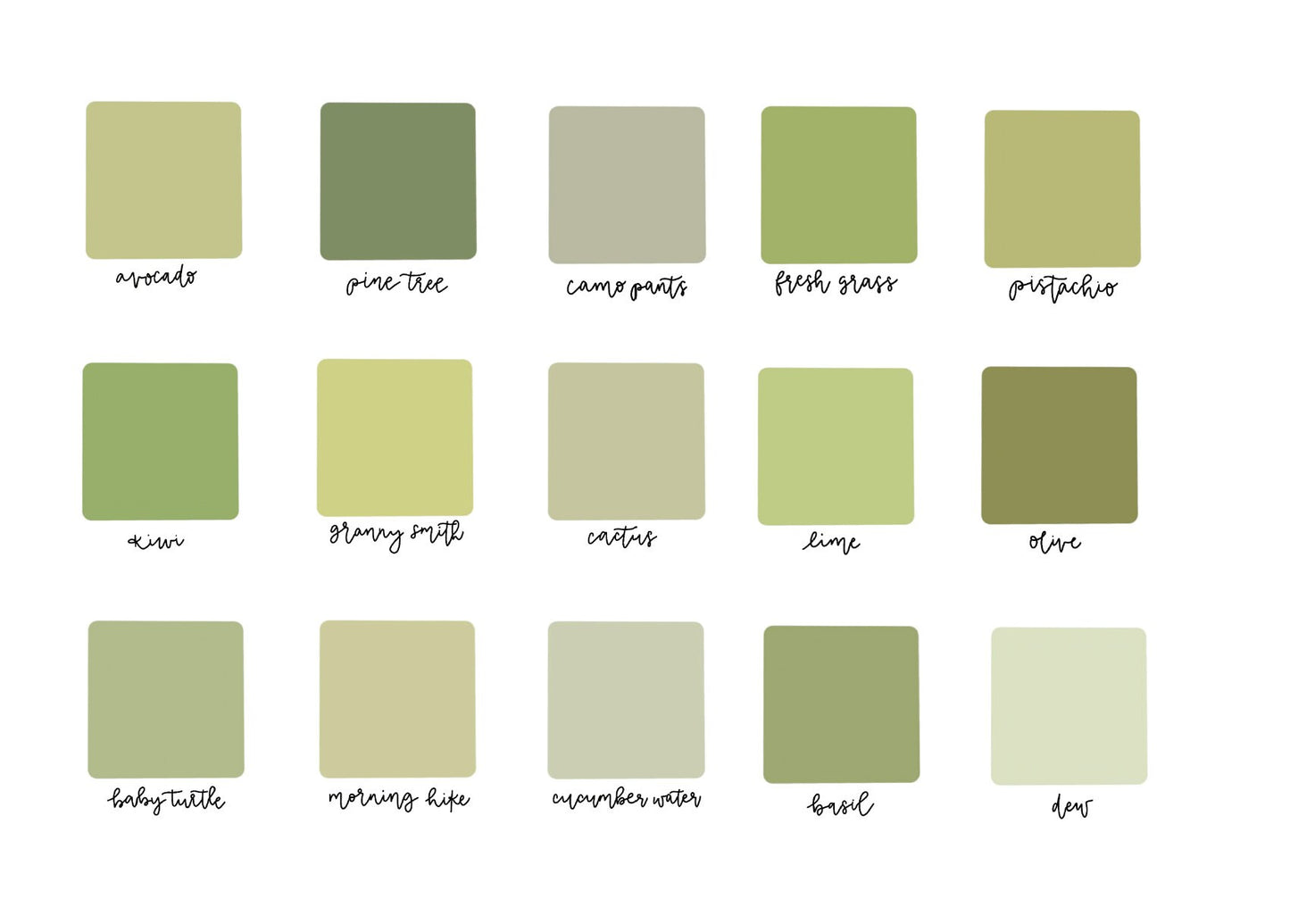 Shades of Green Print // 8x10 Unframed