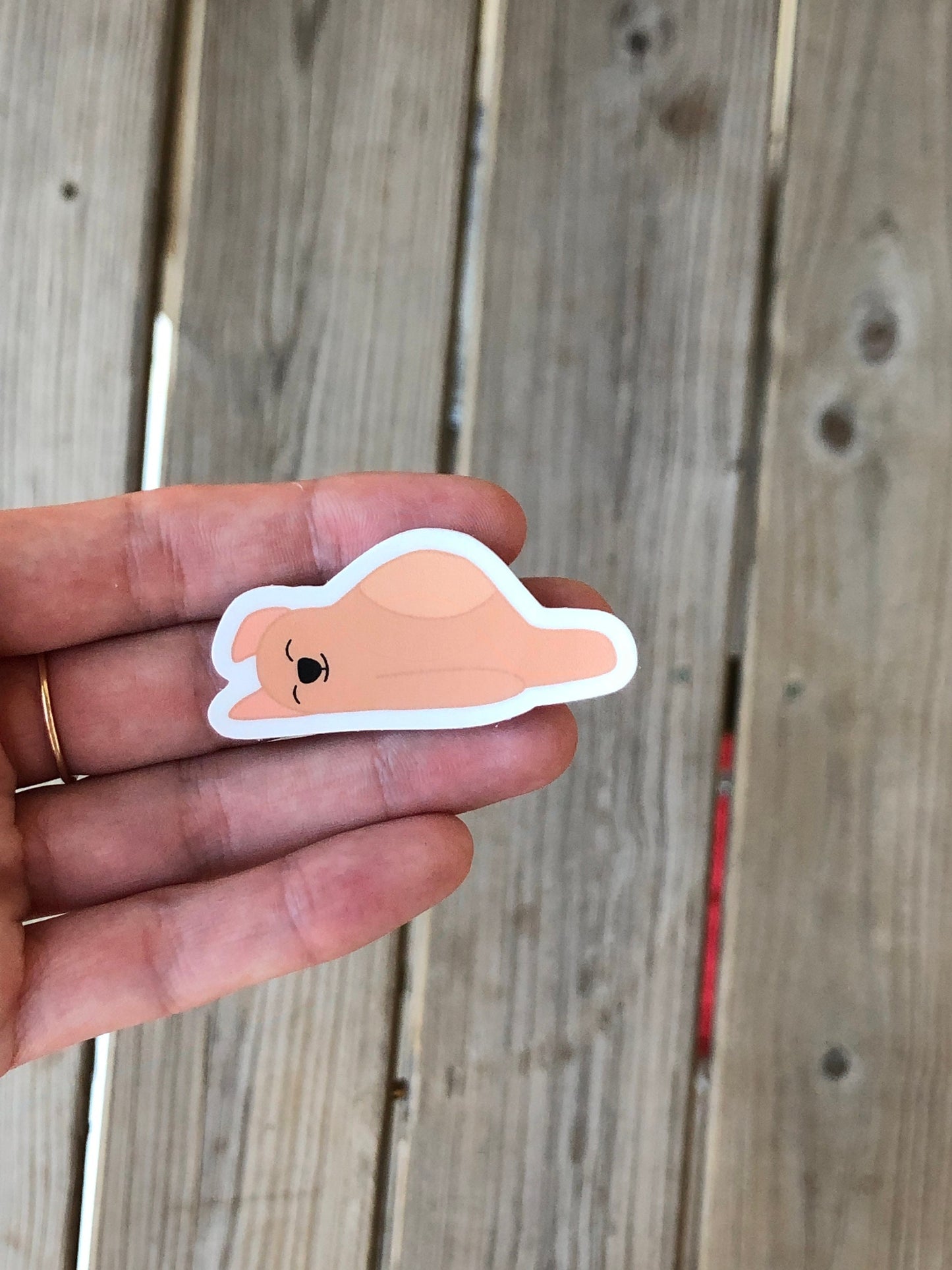 Floppy Bear Laying Down Sticker // Dog Laying Down Sticker // Tired Sticker