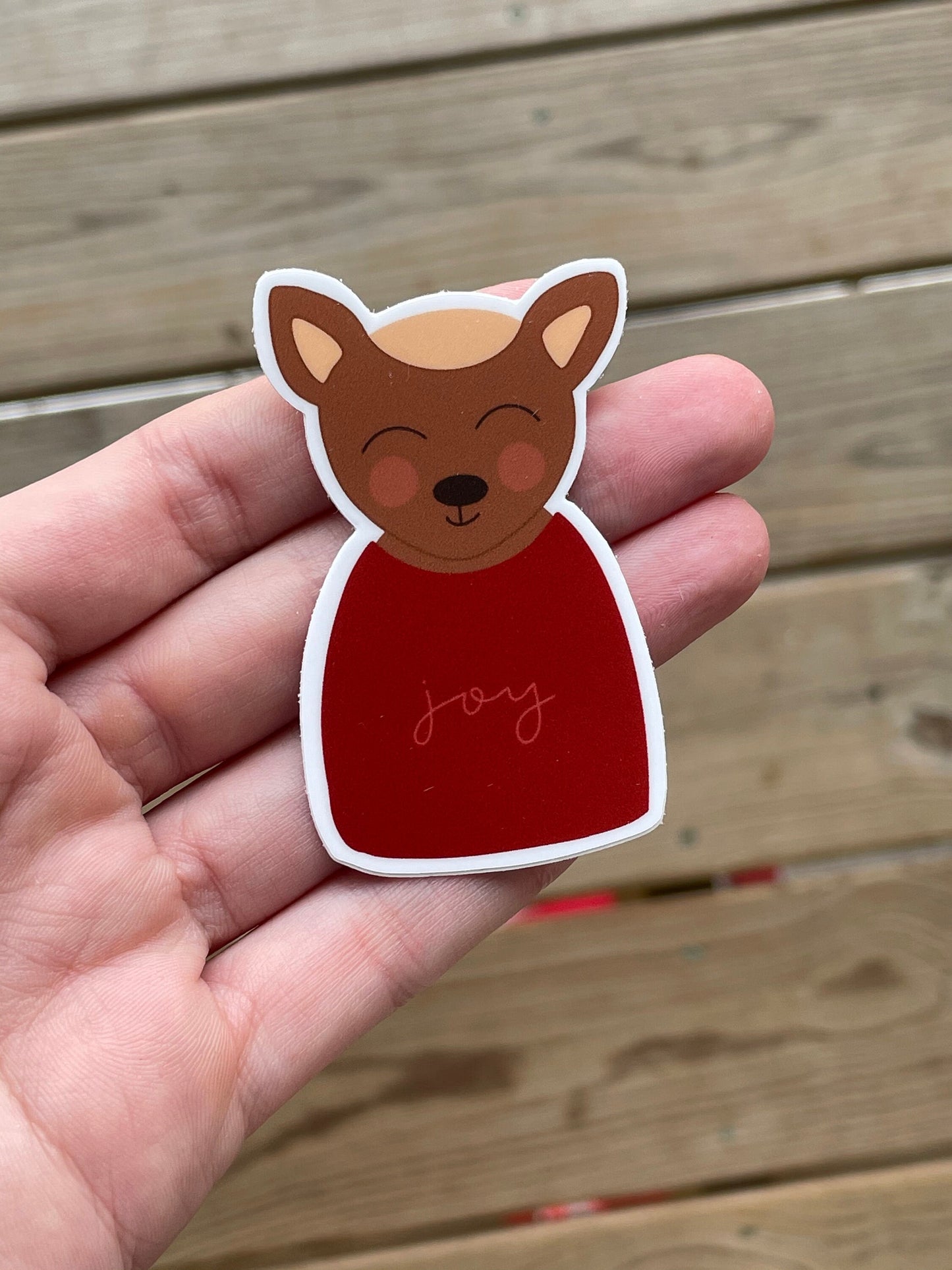 Joy Reindeer Sticker