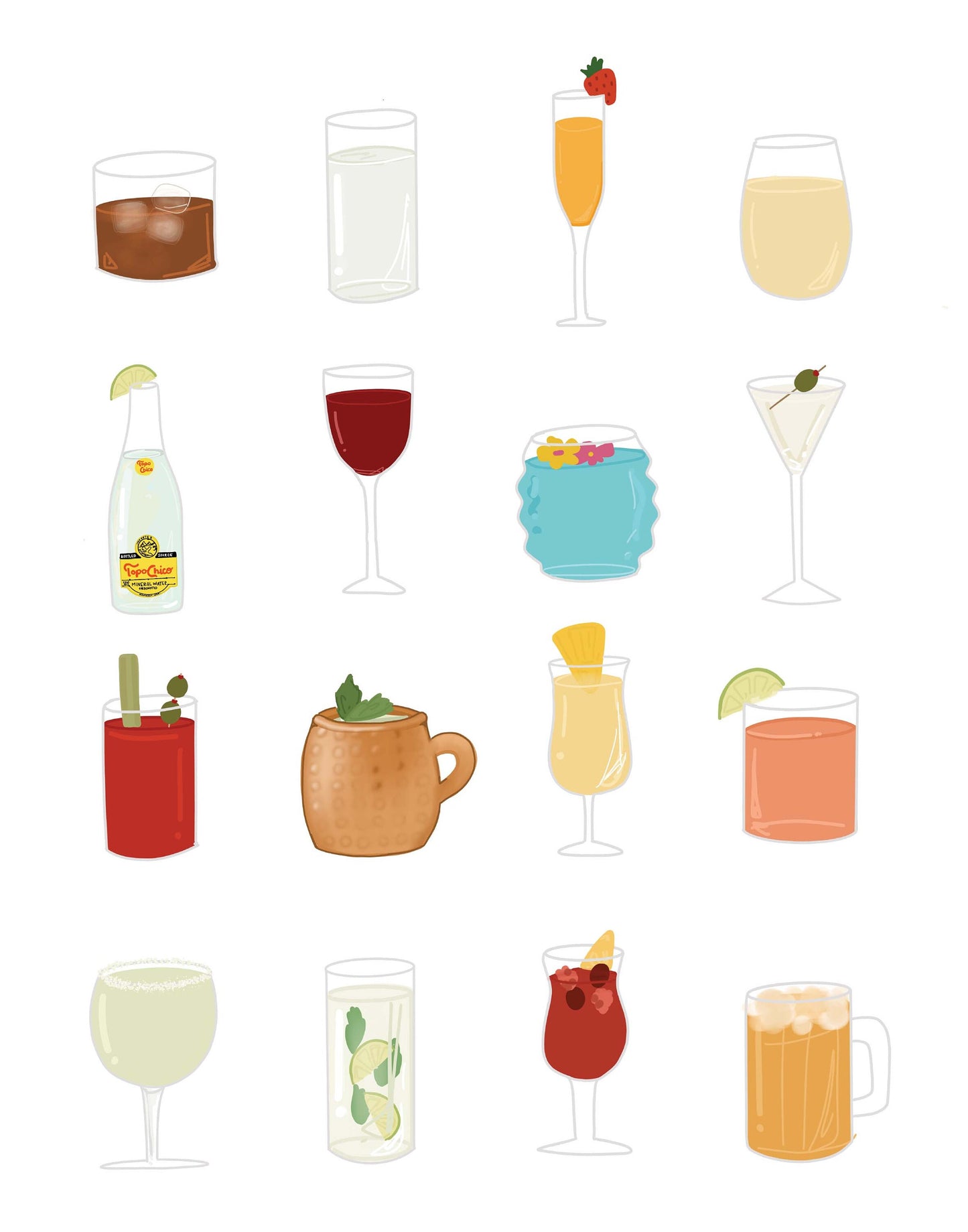 8x10 Cocktails - Unframed