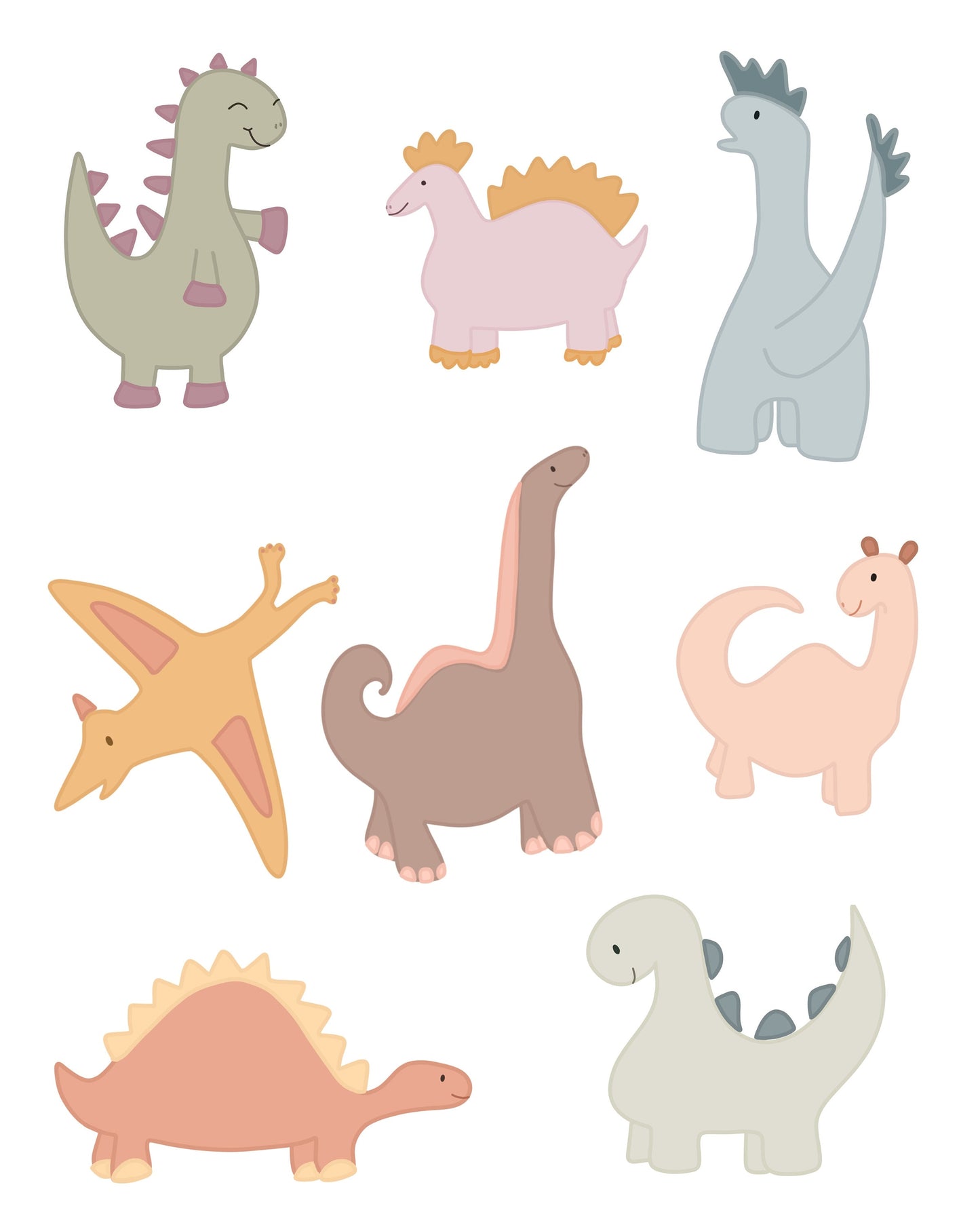 8x10 Dinos (plain) - Unframed