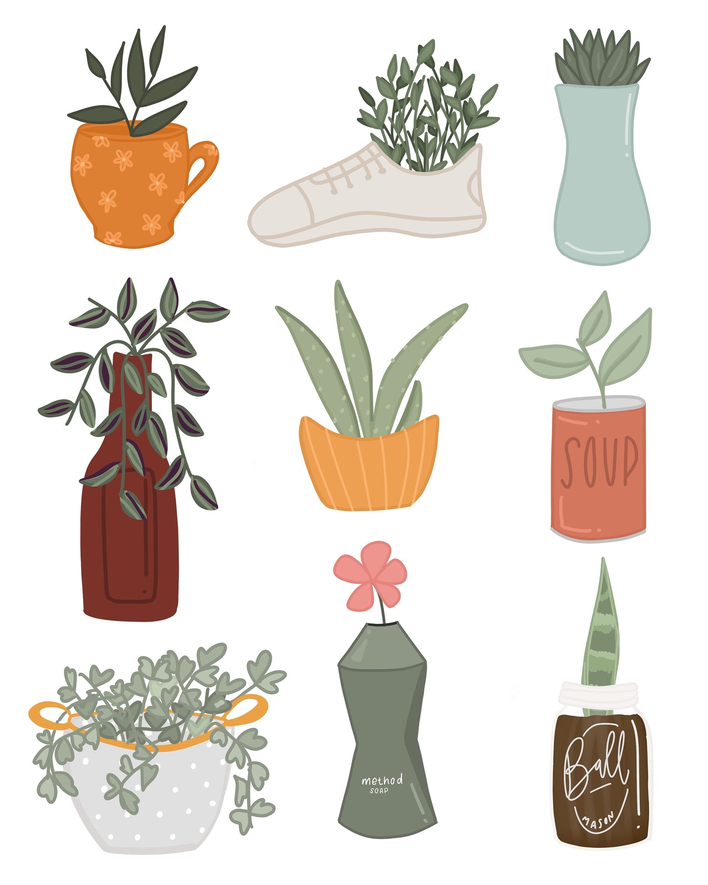 8x10 Plants in Things (Shoe) - Unframed