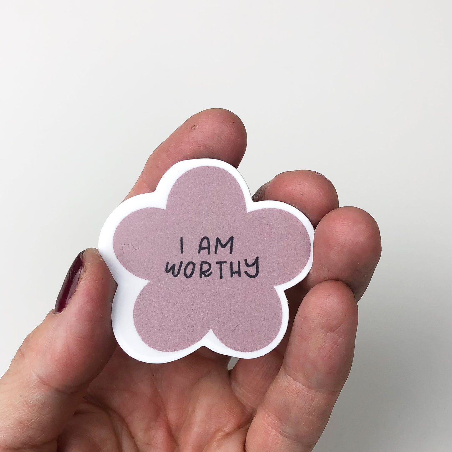 I Am Worthy Sticker // Flower Sticker // Positive Sticker