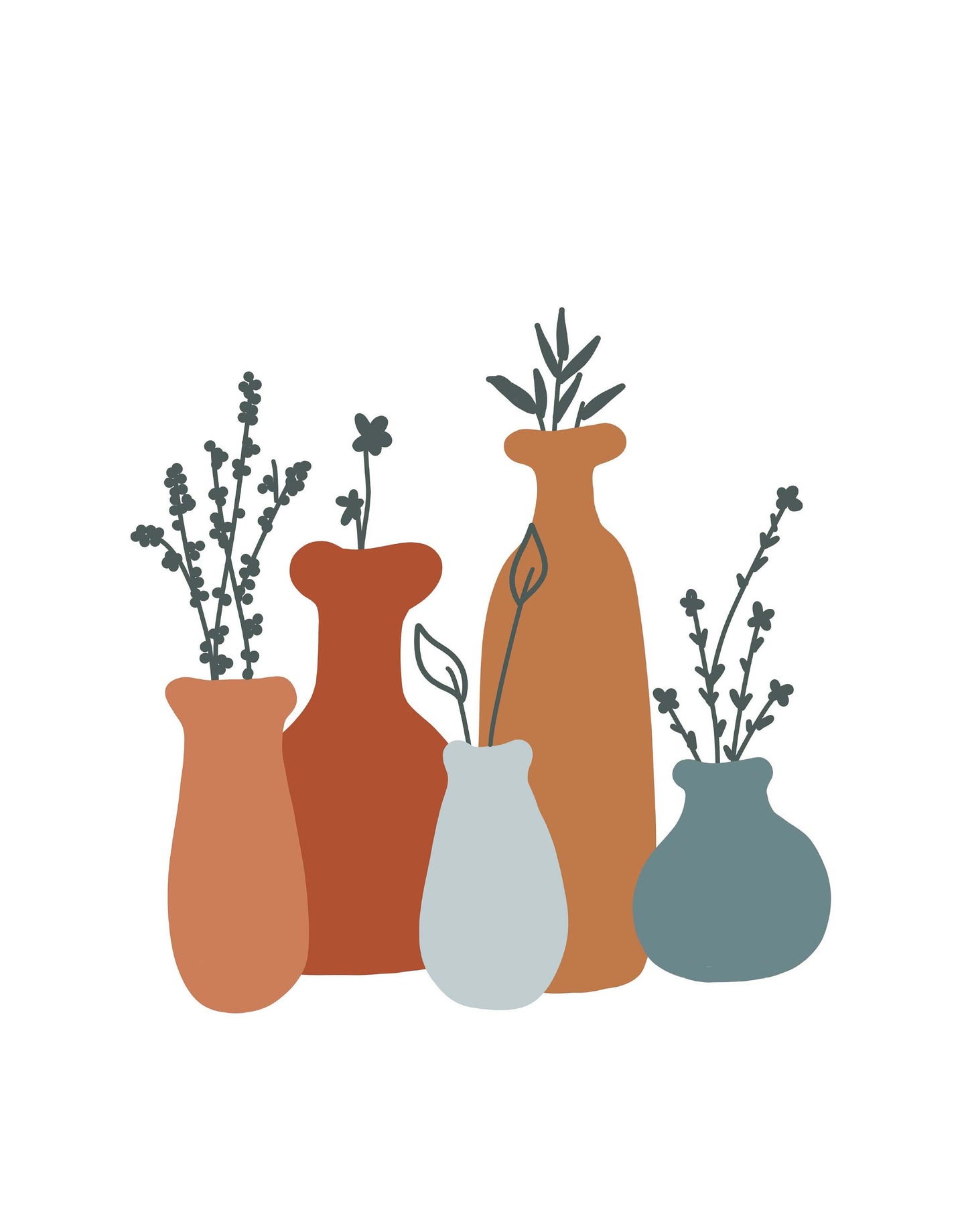 8x10 Vases Print - Unframed