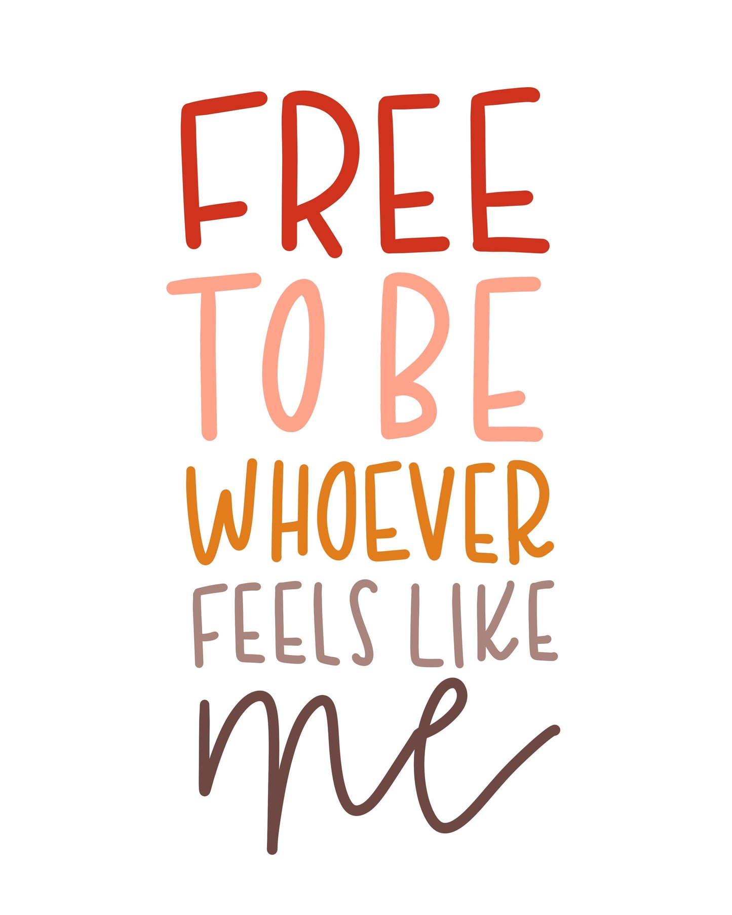 8x10 Free To Be - Unframed