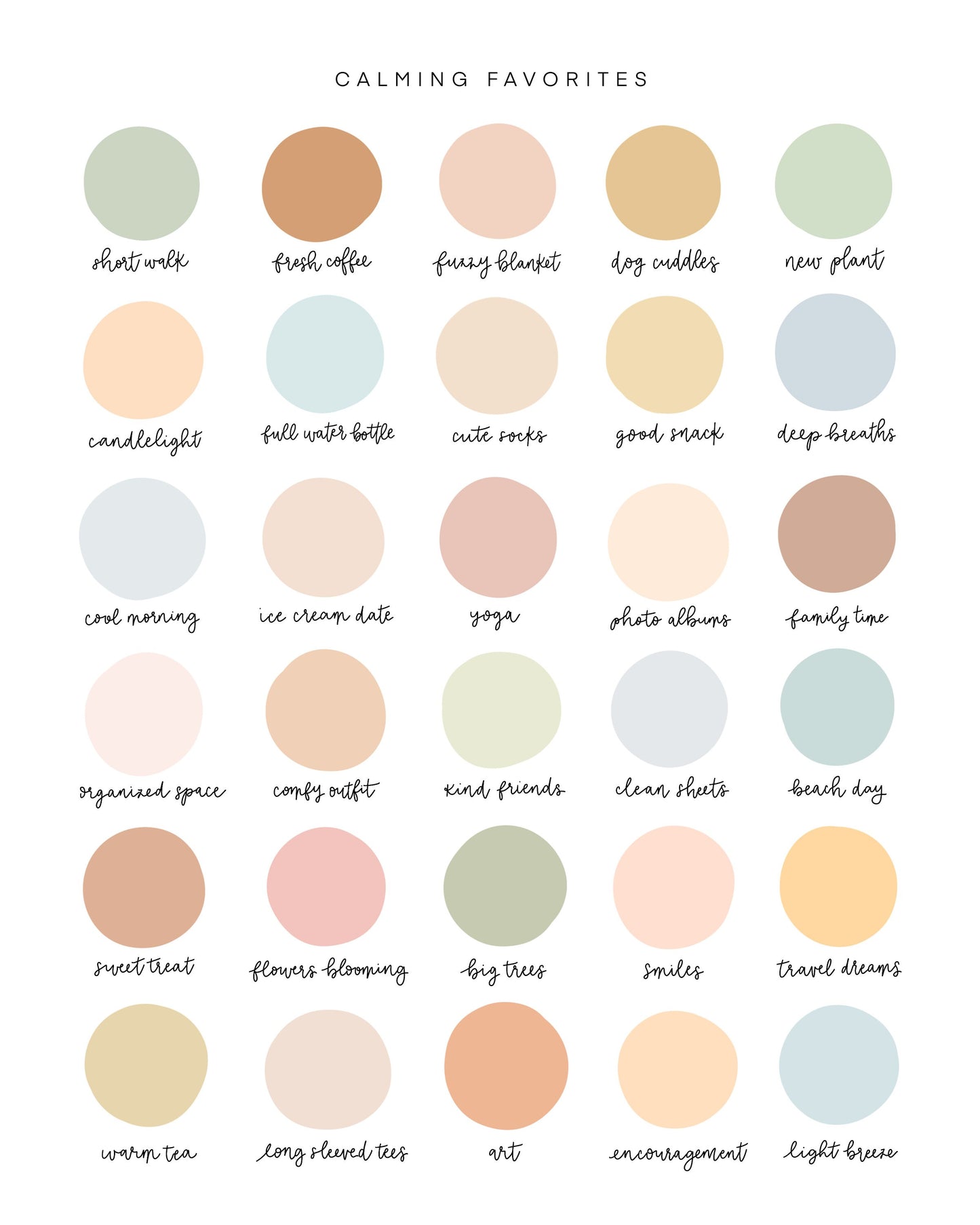 CALMING FAVORITES Color Dots | 8x10 Print Unframed