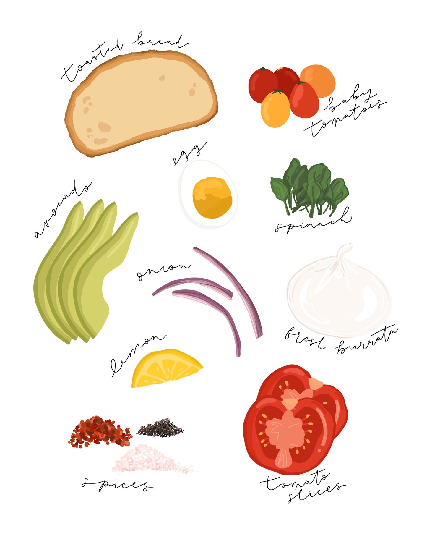 Avocado Toast Print | 8x10 - Unframed