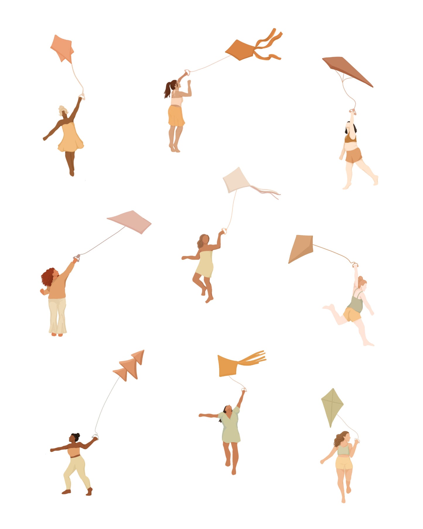 Kites TINY PEOPLE | Print 8x10 - Unframed