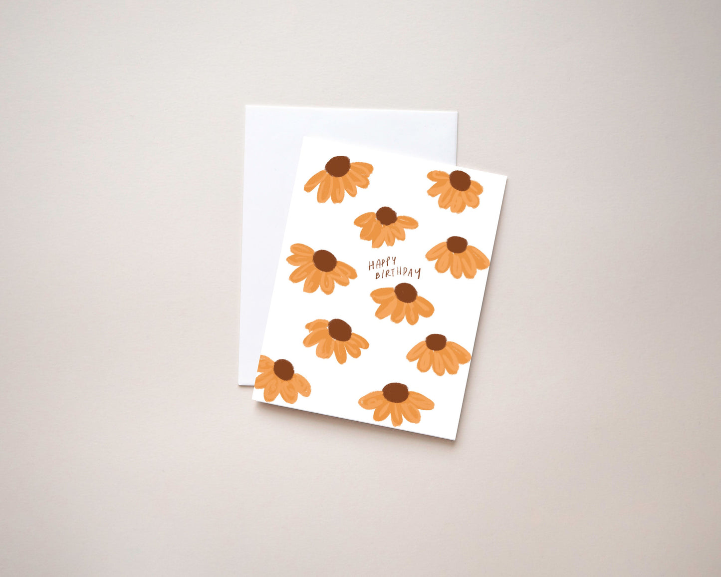 Happy birthday card | birthday greeting card | birthday flowers card | handmade greeting card | illustrated greeting card