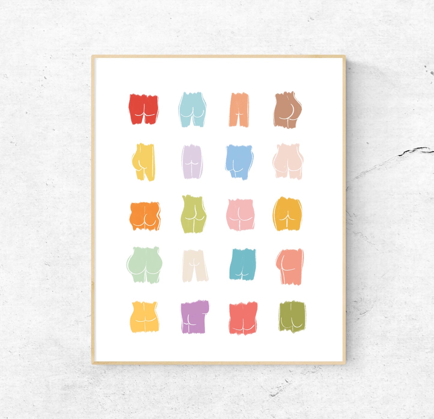 Colorful Butts | 8x10 Print Unframed