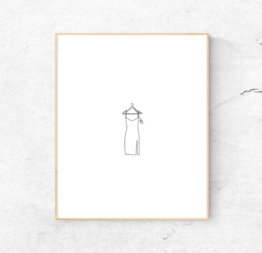 Dress Single Line | 8x10 Unframed | Taylor Swift Song