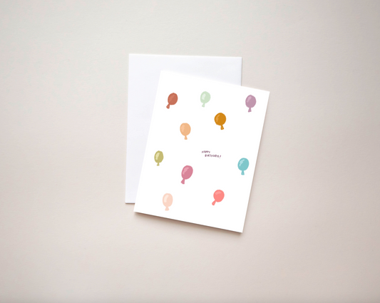 Birthday Balloons | 4.25x5.5 Folded Card