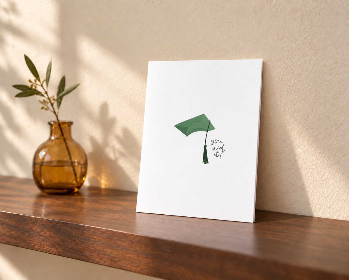 Congrats Grad Green card | 4.25x5.5 Folded