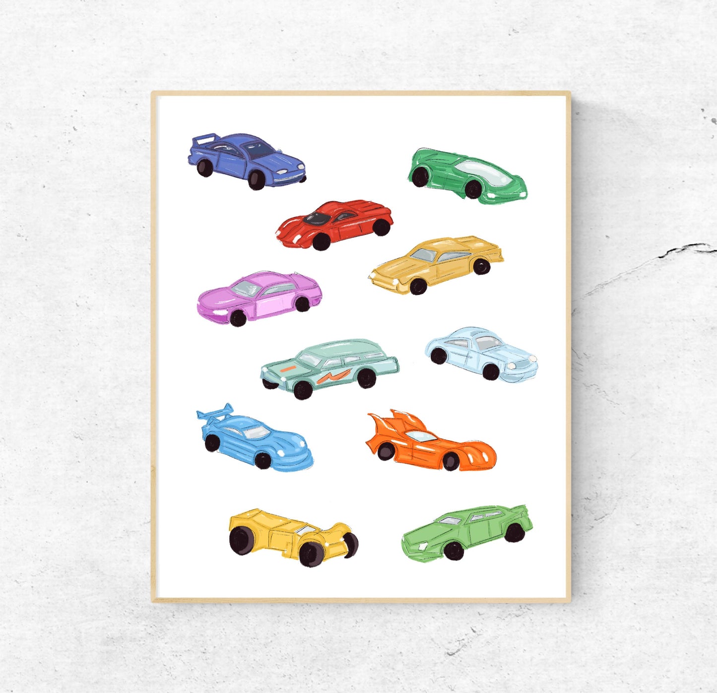 Toy Cars Print | 8x10 Unframed