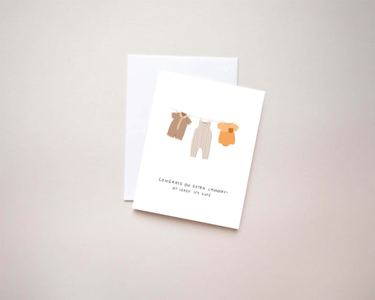 New Baby More Laundry Card | 4.25x5.5 Folded
