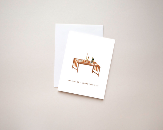 Thanksgiving Around Your Table Card | 4.25x5.5 Folded