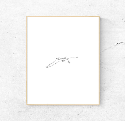 The Albatross Single-Line Print