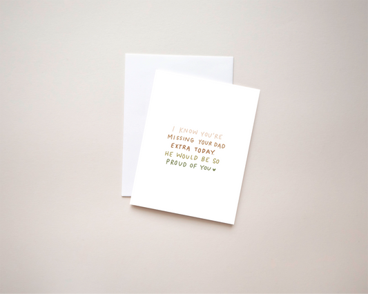 Thinking of you, dad loss card | 4.25x5.5 Folded