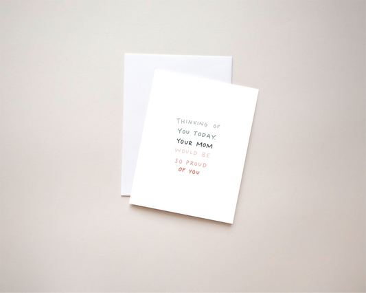 Thinking of you, mom loss card | 4.25x5.5 Folded