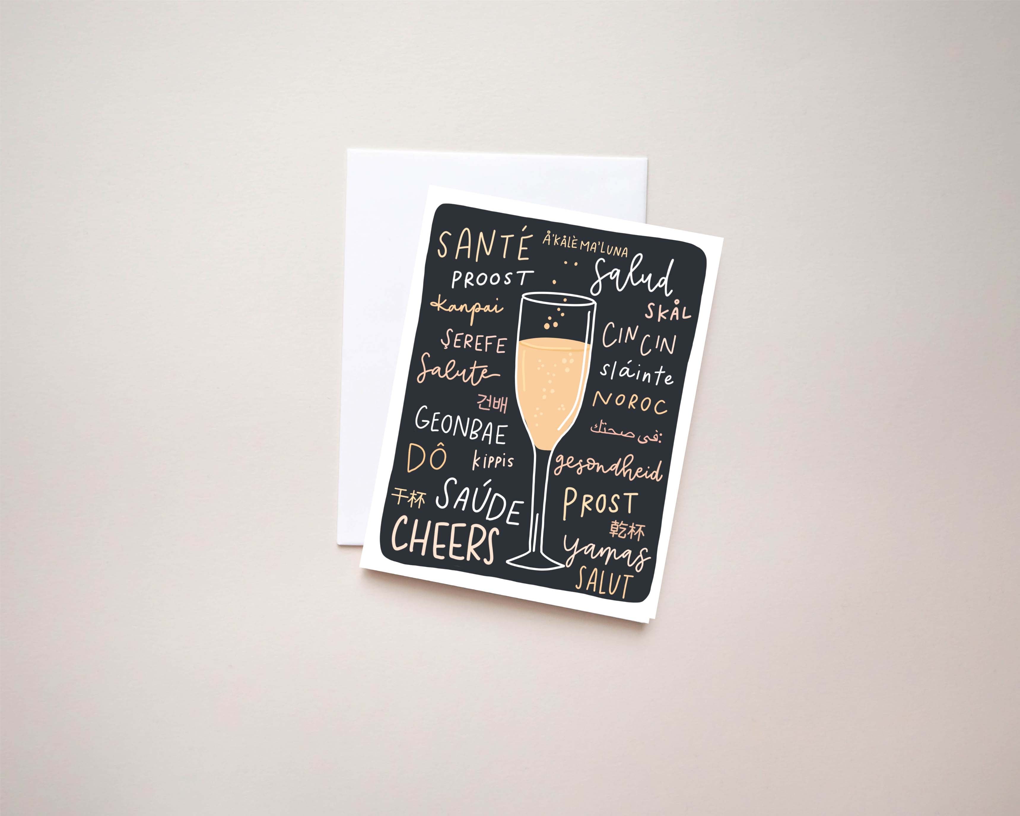 Cheers Card Cheers Card | 4.25x5.5 Folded – Chalk and Leaves