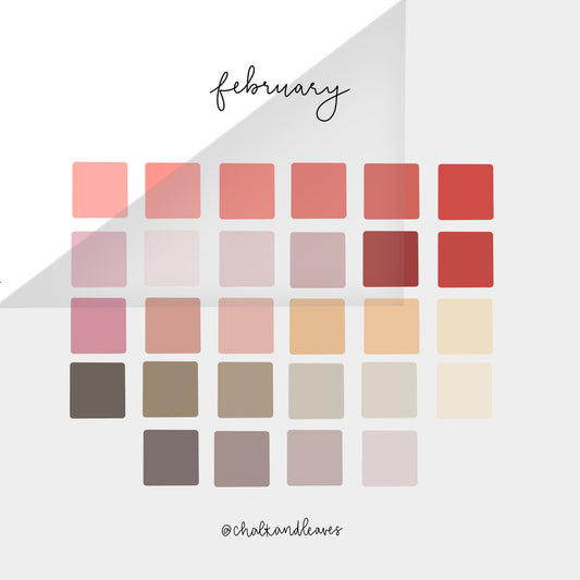 February Procreate Color Palette