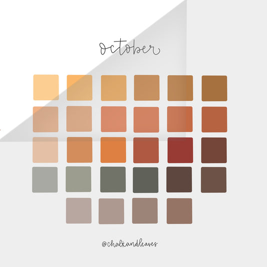 October Procreate Color Palette