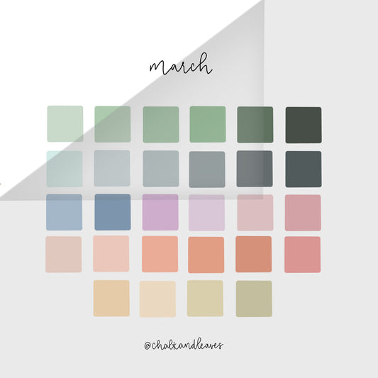 March Procreate Color Palette