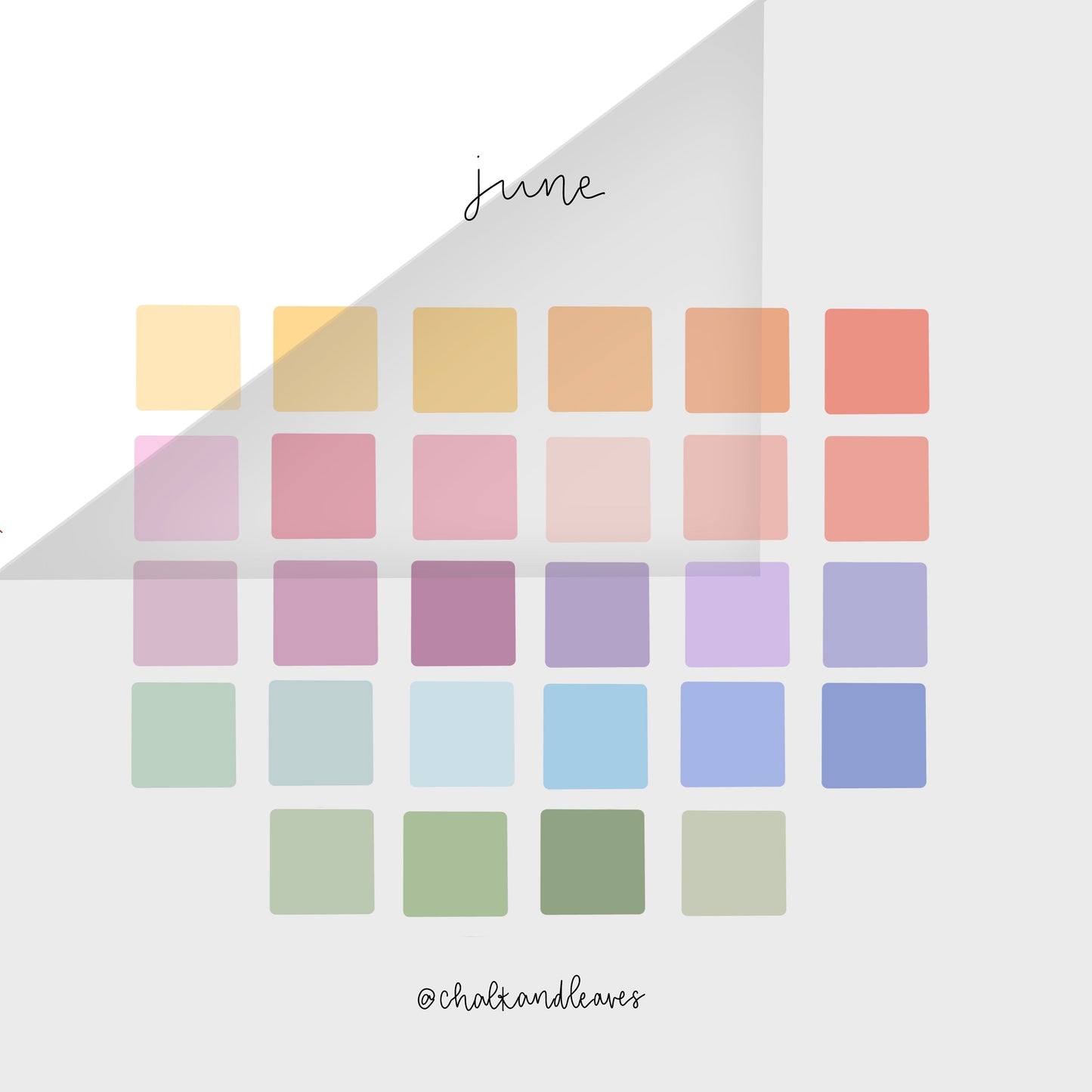 June Procreate Color Palette