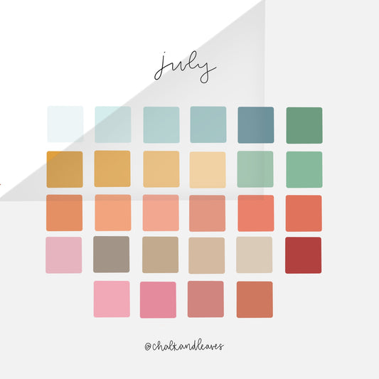 July Procreate Color Palette