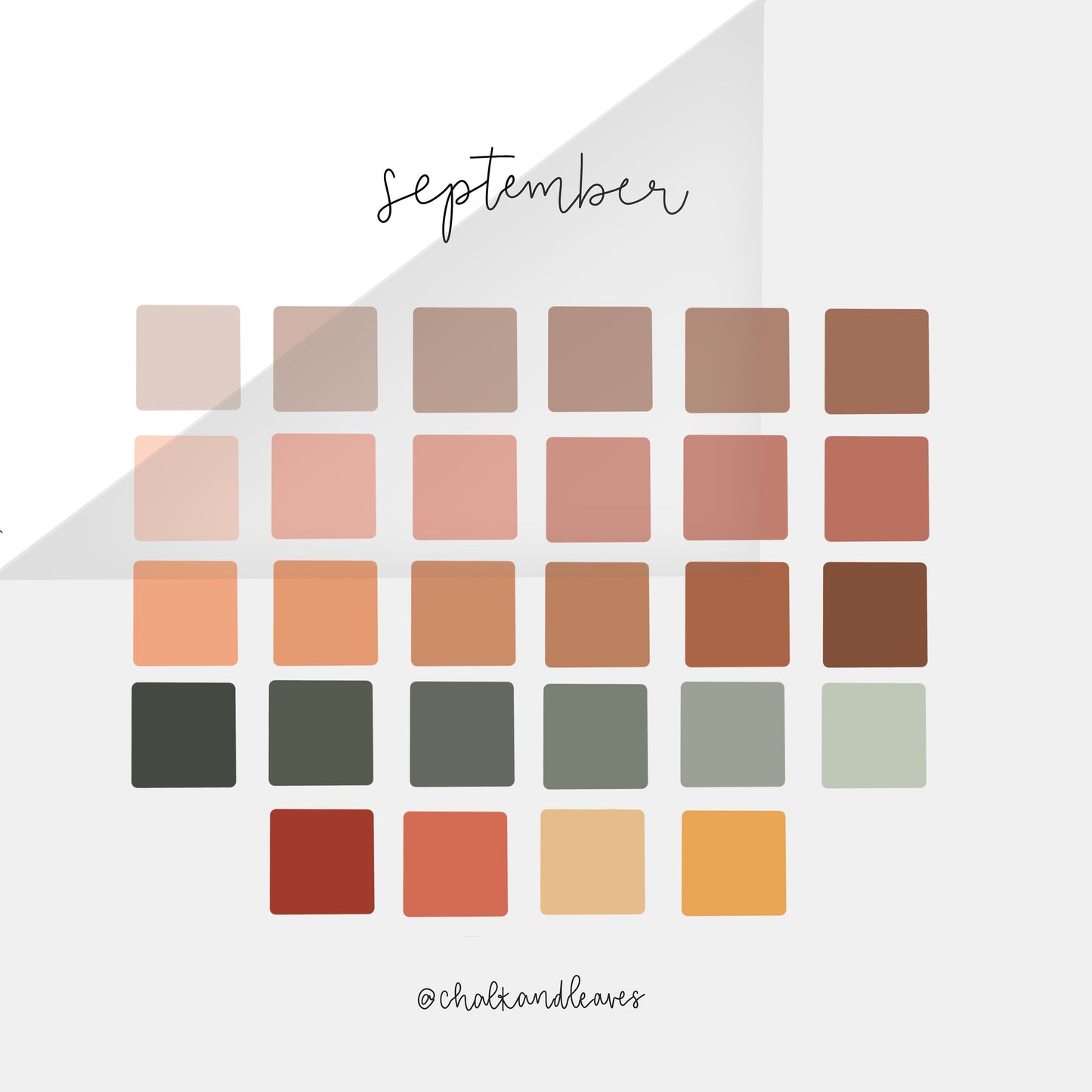 September Procreate Color Palette