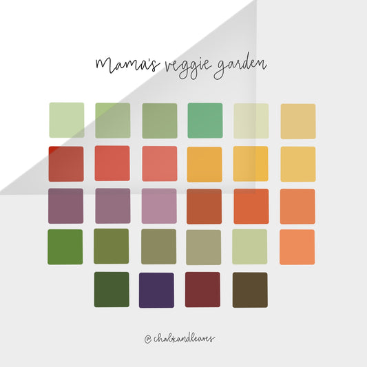 Mama's Veggie Garden Inspired Procreate Color Palette (Colorful)