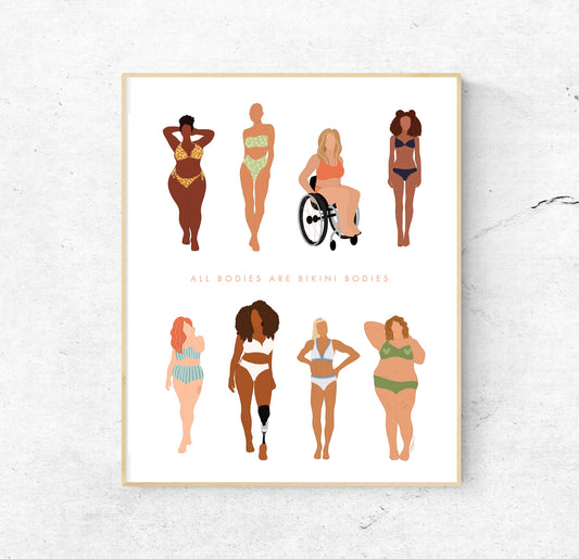All Bodies Are Bikini Bodies Art Print Edition 1 (Unframed)