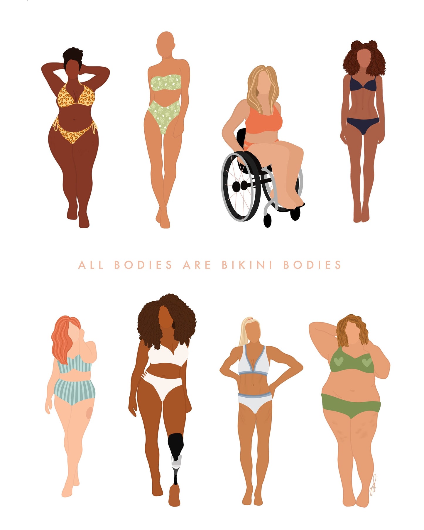 All Bodies Are Bikini Bodies Art Print Edition 1 (Unframed)