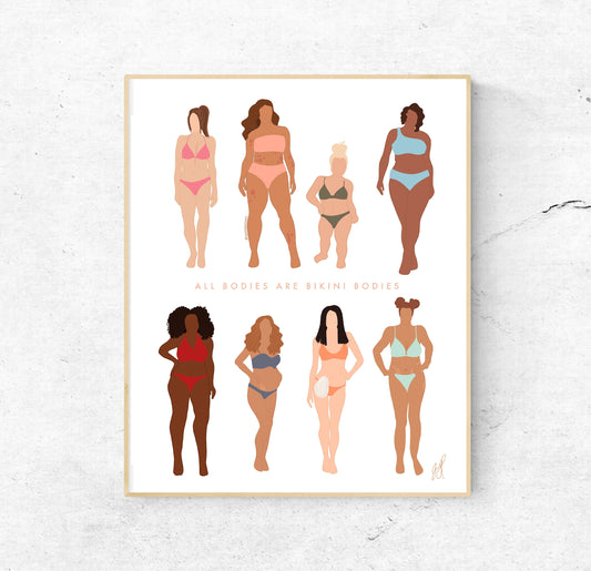 All Bodies Are Bikini Bodies Art Print Edition 3 (Unframed)