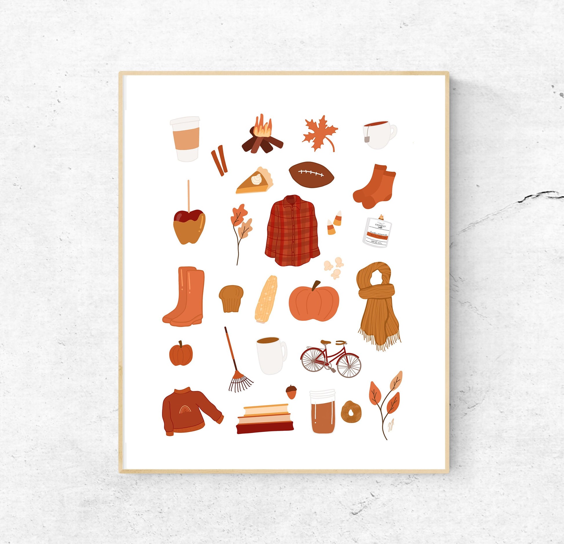 8x10 Fall Favorite Things Print