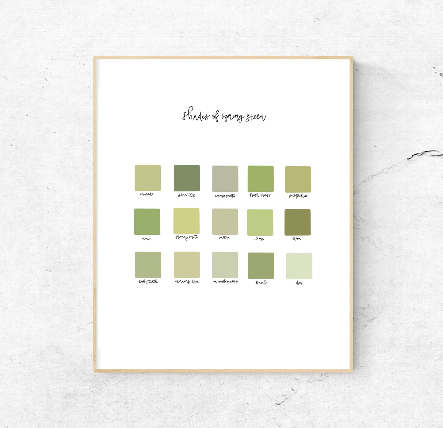 Shades of Green Print // 8x10 Unframed