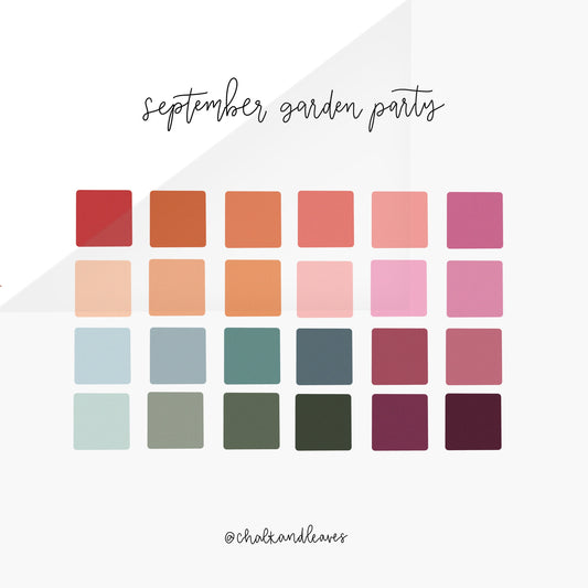 September Garden Party Procreate Color Palette