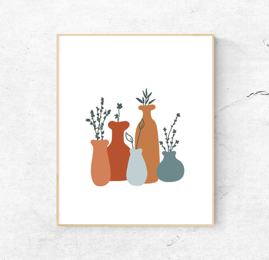 8x10 Vases Print - Unframed