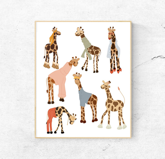 8x10 Giraffes - Unframed